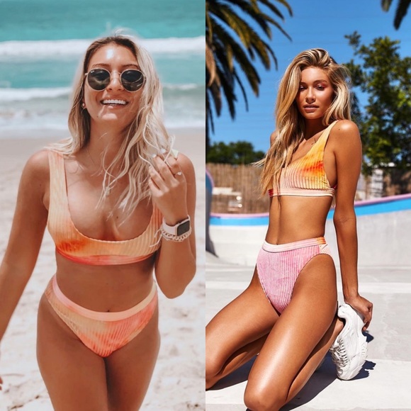 Festival Velvet Tie Dye Bikini Top - Picture 4 of 7